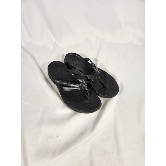 Crocs Womens Fit Flop Sandal Black Comfort Beach 10 - Picture 1 of 11